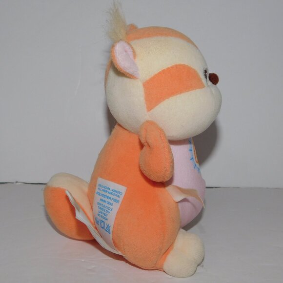 VTG 1998 Fisher Price Peaceful Planet 6" Baby Plush Rattle Chipmunk  stuffed - Picture 4 of 7
